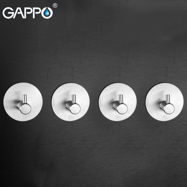 

gappo 1pc robe hooks living room holder stainless steel wall mounted multi-functional holders rack accessories bathroom hanger