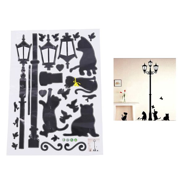 

lamp&cat bird removable wall sticker decal kids boys girls room home dcor other home decor