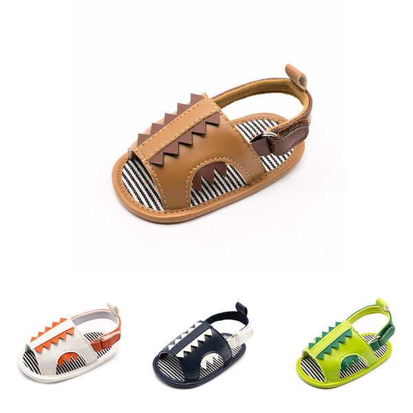 

summer cute baby alligator sandals 0-12 months baby slippery sandals toddler shoes one hair substitute, Black;red