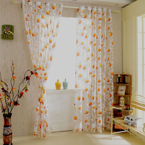 100 250cm Elegant High Quality Sunflower Design Half Shading