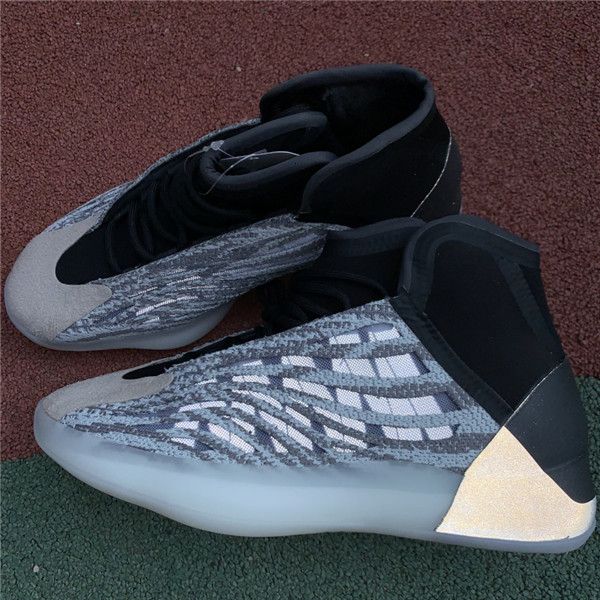 

kanye west quantum basketball shoes mens 3m reflective designer sport sneakers triple black running shoes with box