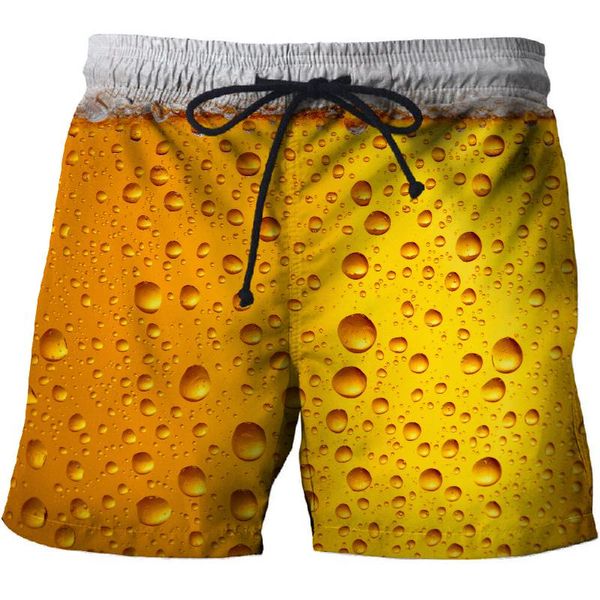 

2020 beer 3d print summer beach shorts mascuino streetwear men board vacation shorts anime short plage casual quick dry new, White;black