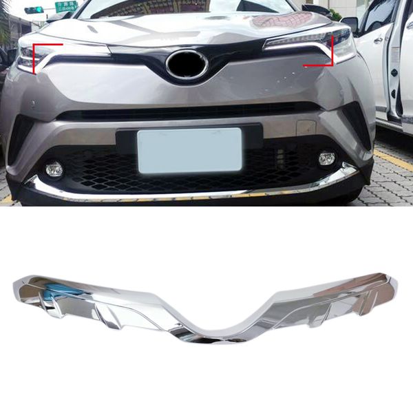 

2016 2017 2018 for toyota c-hr exterior front middle grille cover strip decor trim abs chrome