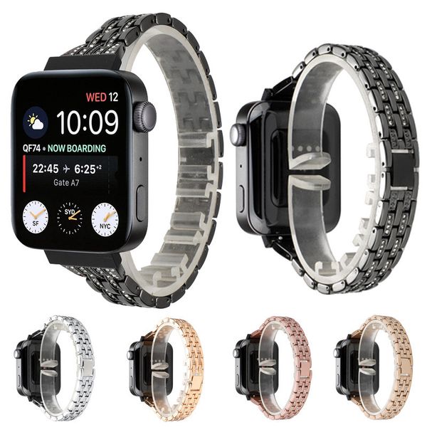 Cinturino in acciaio inossidabile per Mi Smart Watch Cinturino di ricambio con cinturino in metallo con diamanti per orologio Xiaomi con connettore adattatore