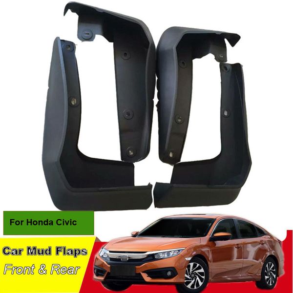 

tommia for honda civic car mud flaps splash guard mudguard mudflaps 4pcs abs front & rear fender
