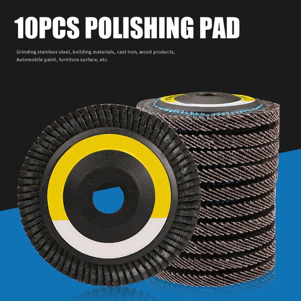 

10pcs 60/80 grit grinder grinding wheel 100/115/125mm blades flap angle discs jdh99
