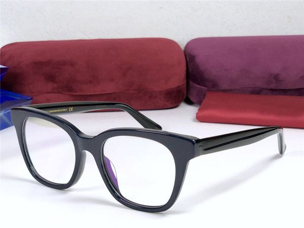 

new fashion designer optical prescription glasses 0349 cat eye frame popular style selling hd clear lens, Black