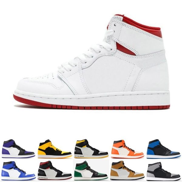 

1 top 3 Mens Basketball Shoes Chicago Bred Banned Black Toe Royal Blue UNC Fragment Homage To Home 1s men sports sneakers designer trainers