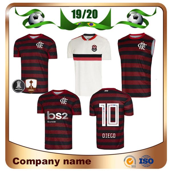 

19/20 Flamengo home red black Soccer Jersey 2019 Away GUERRERO DIEGO EDERSON Soccer shirt MANCUELLO VINICIUS JR 3rd Custom football uniforms