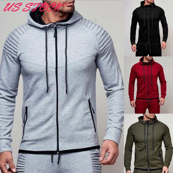 

men jacket shorts solid pockets hoodie outwear men winter coat casual loose sweatshirt, Black