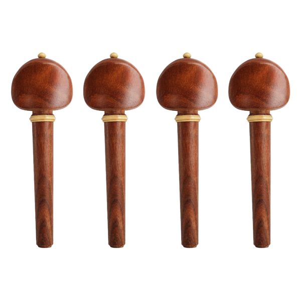 

4 pieces stringed instrument cello tuning pegs redwood accessories