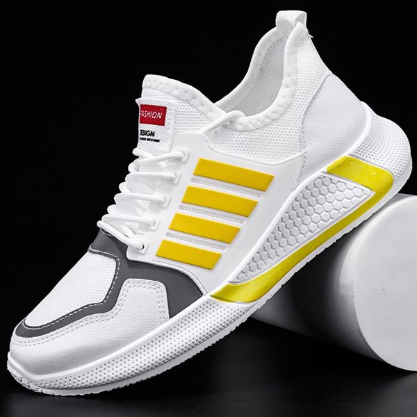 

мужская обувь лето 2020 новой дышащей сетки обувь мода случайных обуви для мужчин корейских мод чистой красного света путешествия на открыто, Black