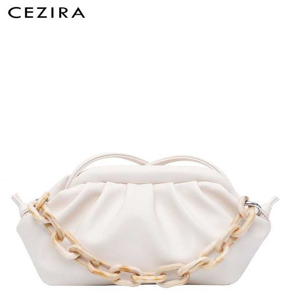

cezira pu leather chain shoulder crossbody bags for women design female small messenger handbag fashion shoulder bolsa