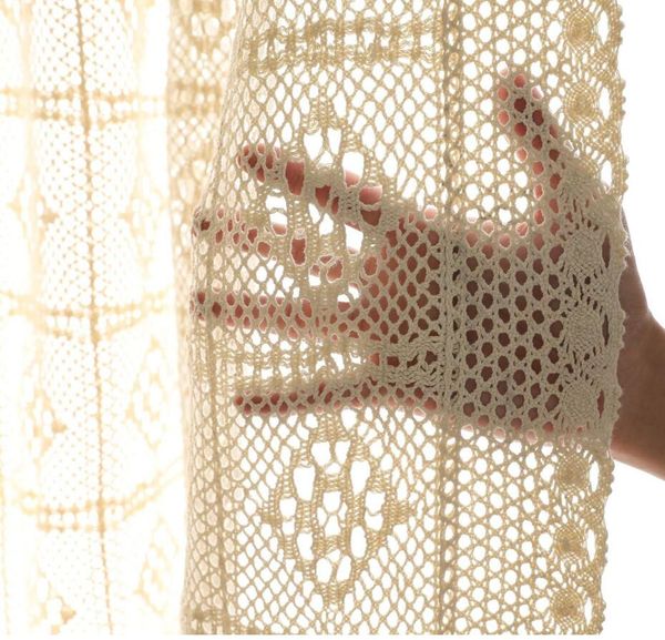 2019 Yvonicky Cotton Curtains For Bedroom Creamy Color Lace