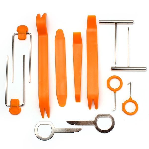 

12pcs/set refitting installer pry repair sets plastic ford focus 2 3 automobile car panel removal tools dash audio stereo gps