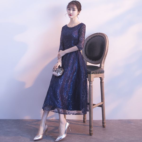 

ethnic clothing sequin lace evening dresses qi pao women traditional chinese dress cheongsam modern bridesmaid gown qipao promotion china ro, Red