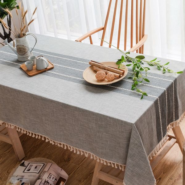 

modern simple table cloth fabric cotton and linen small fresh coffee table tablecloth northern european-style ins-style rectangular tableclo