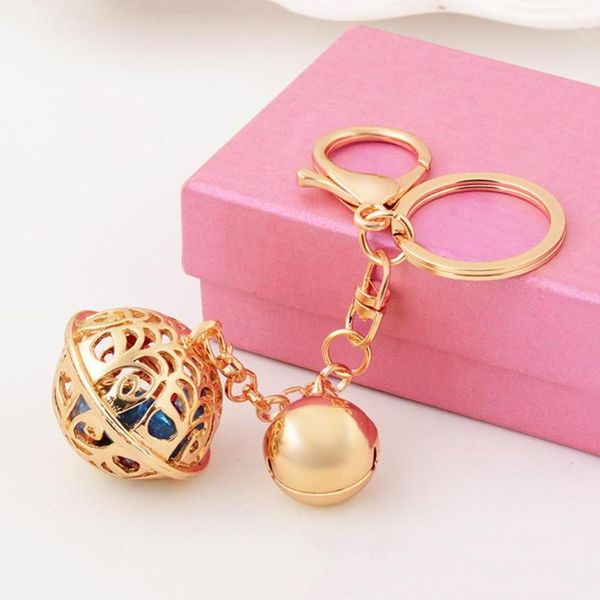 

cute bell key ring chain pendant keychain bag purse car ornament, Silver