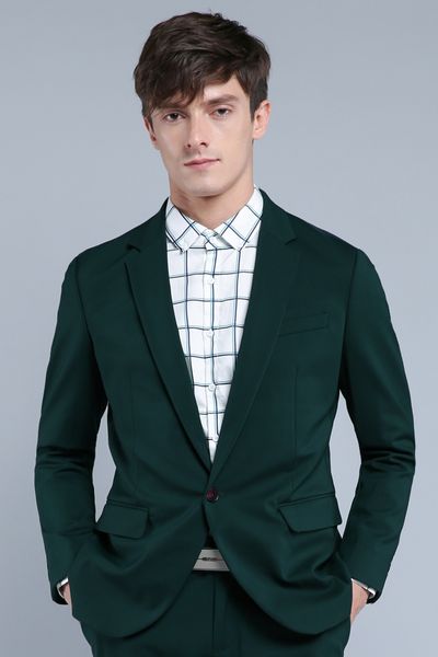 Ternos masculinos feitos sob medida, verde escuro, festa à noite, para casamento, baile, duas peças, jaqueta, calças, guarnição, casamento, noivo, smoking