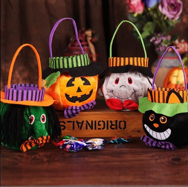 

colorful halloween candy bag gift bags pumpkin trick package sacks party gift for kids event party halloween supplies
