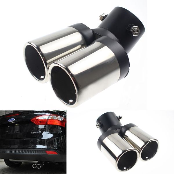 

chrome exhaust muffler tail pipe tip tailpipe twin dual outlets for focus