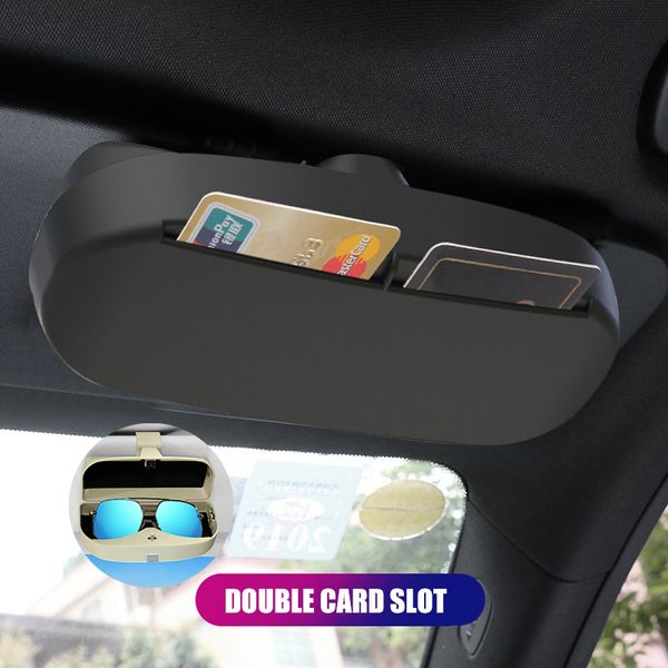

universal car sunglasses holder glasses case storage box organizer mount with clip for vehicle td326