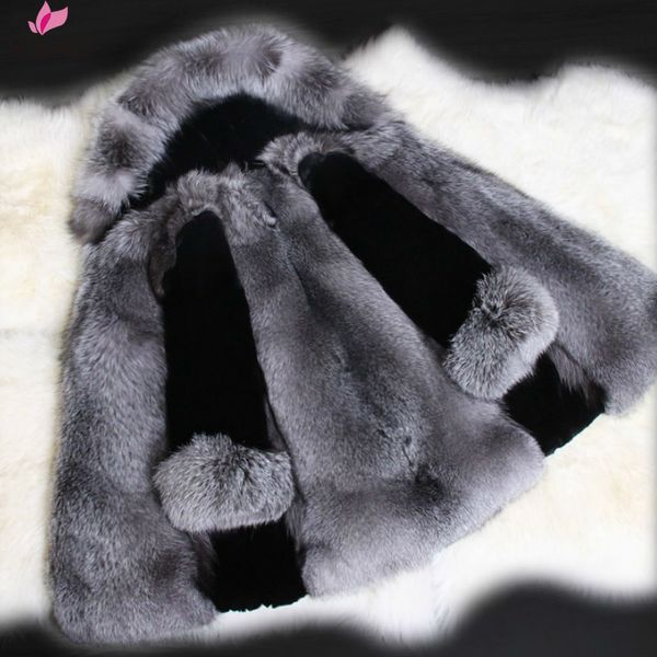 

2019 new faux fur coat luxury fuffly fur overcoat women's winter warm coat long sleeve hoodies hairy outerwear luxury, Black