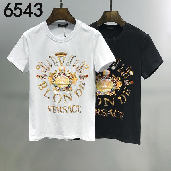 

new arrival spring and summer print mens t shirt casual mens t-shirt shirt mens 191202-59128*2825, White