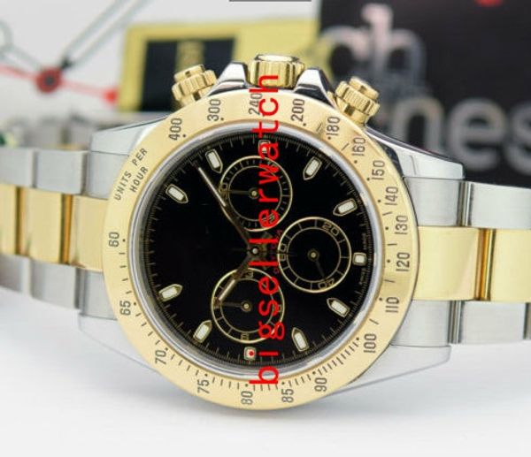 

men's sport watches 40mm cosmograph 116523 116503 no chronograph 18k gold & steel mechanical automatic men's watches, Slivery;brown