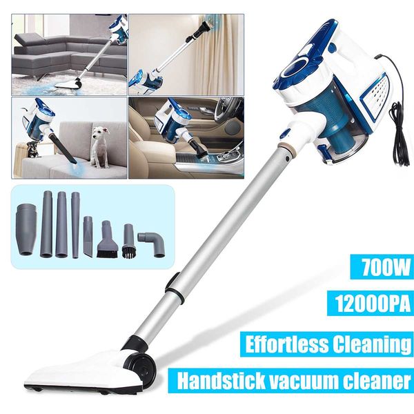 

12000pa suction 700w handheld vacuum cleaner cleaner w/9pcs brushes upright stick suction bagless carpet sofa clean for car home