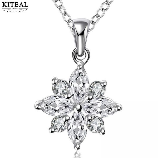 

kiteal vintage love silver color lady pendant necklace crystal fireworks flower pendant for women with 18 inchs chain fireworks colar men
