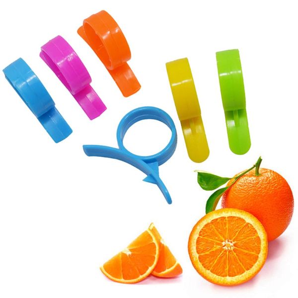

new arrival 100pcs practical kitchen gadgets cooking tools peeler parer finger type open orange peel orange device random color