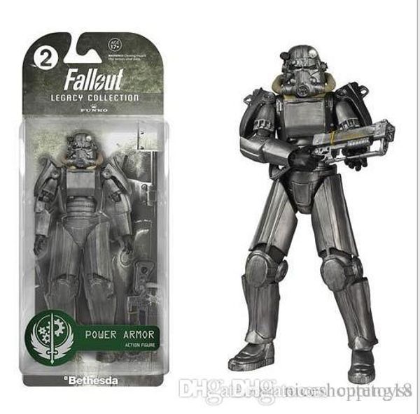 

t28 two colors fallout 4 pvc action figure 8" power armor out of clothing toys gifts collections displays brinquedos