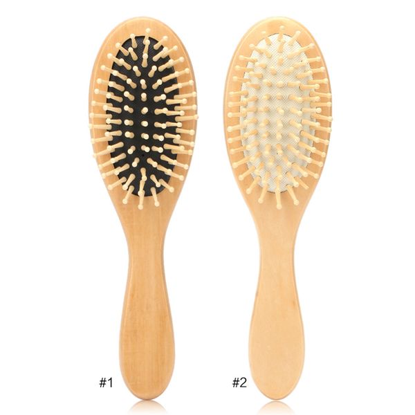 

1 pc new massage wooden comb bamboo hair vent brush brushes hair care and spa massager combs wholesale 2 styles, Silver