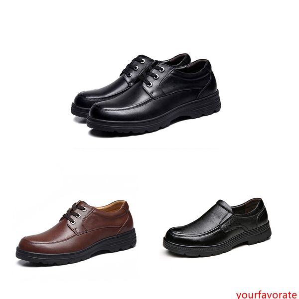 

breathe 2019 mens shoes men business dress up leather shoes triple black winter plus velvet korean casual shoe