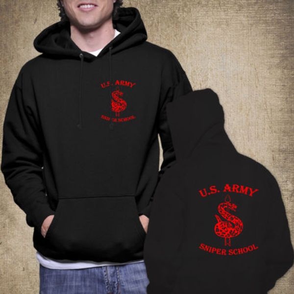 

us army special force sniper men new hoodie unisex, Black