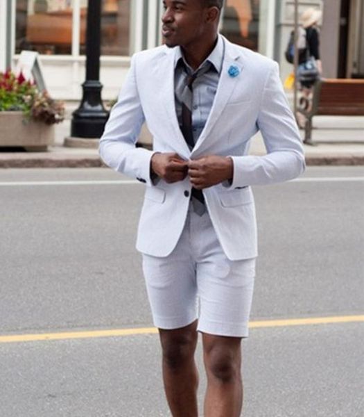 

the new leisure white men suit short pants men summer wear suit set new fashion business 2 pieces(jacket+pants, White;black