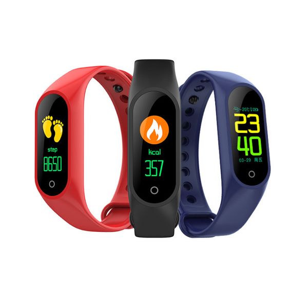 

m4 smart bracelet fitness tracker pk mi band 4 fitbit style sport smart watch 0.96 inch ip67 waterproof heart rate blood pressure drop ship