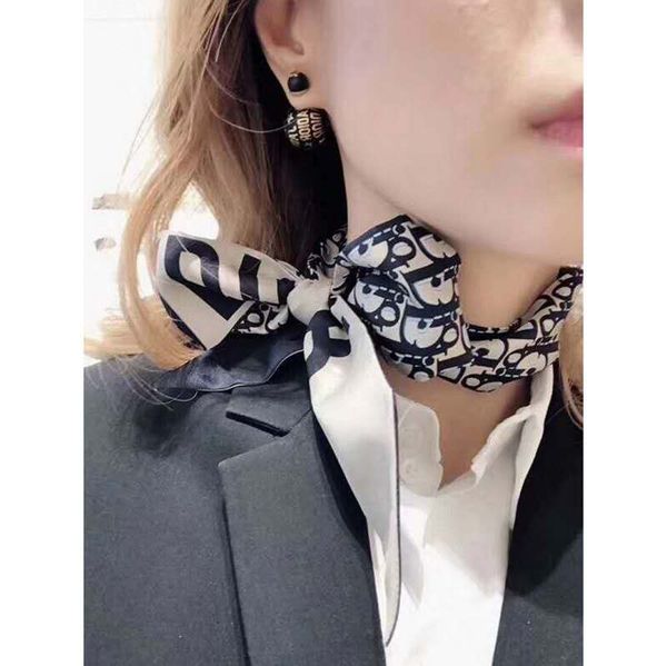 

selling fashion spring european and american ribbon hair ribbon french long satin silk scarf scarf scarf ribbon, Blue;gray