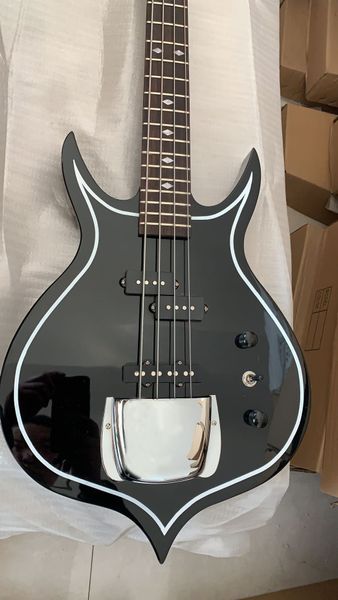 

4 strings bass unveils gene simmons punisher-2 bass black electric bass guitar