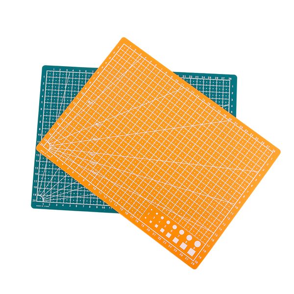 

3 colors 30*22cm a4 grid lines self healing cutting mat craft card fabric leather paper board sewing tool cutting plate, Black