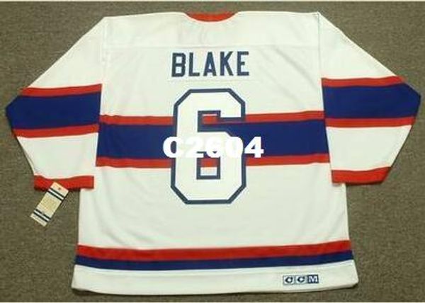 

men #6 toe blake montreal canadiens 1946 ccm vintage retro away hockey jersey or custom any name or number retro jersey, Black;red