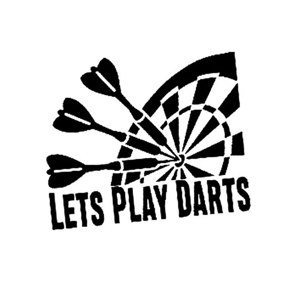 

15.3*12.6cm lets play darts interesting vinyl car wrap unique car-styling car sticker