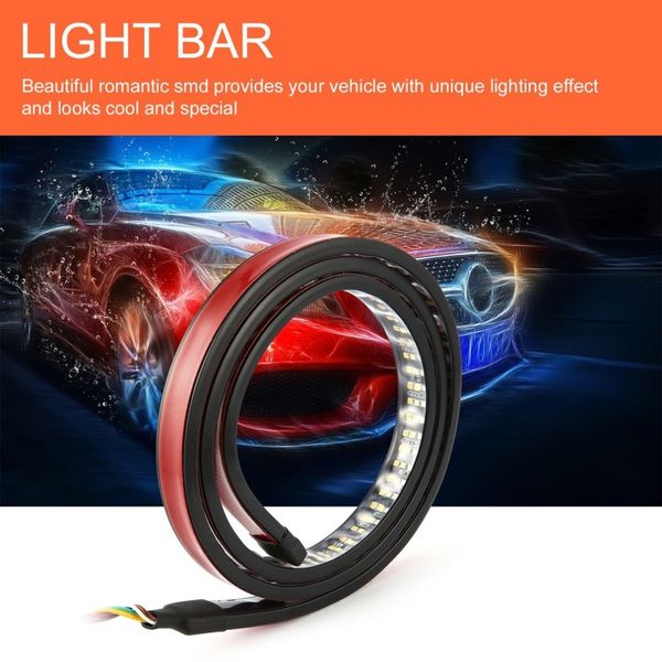

60 inch triple led truck tailgate side bed light bar strip sequential amber turn signal red/white reverse sfor pickup suv