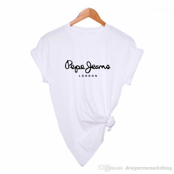 

t shirts short sleeve o neck loose ladies casual solid color women tees pepe printed woman, White