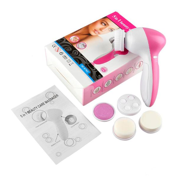 

new 5 in 1 electrical face brush multifunction electrical facial cleansing brush spa operated kit face care massager electric skin care tool