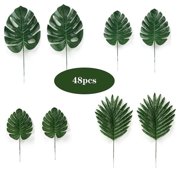 

hobbylane 48pcs simulation leaf for decoration wedding table party supplies