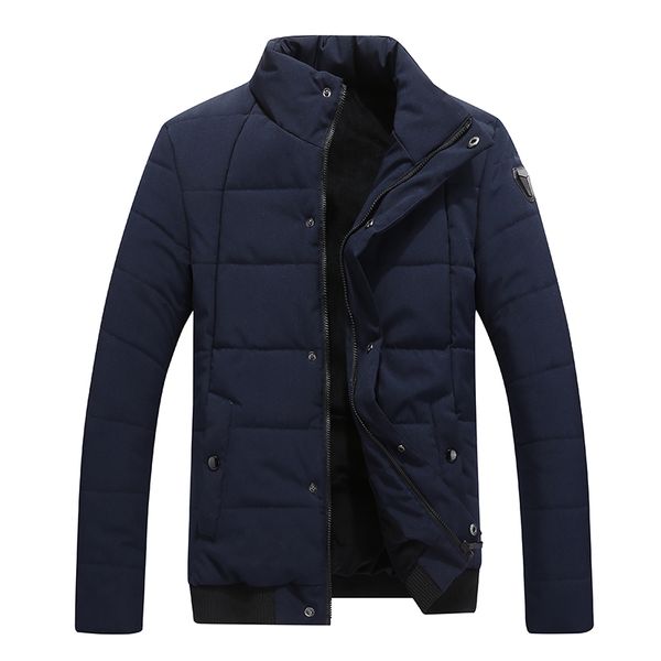 

2019 fashion men's coat winter brand men jacket fur hood with cashmere plus size 4xl winter jacket, Black
