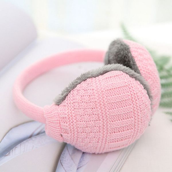 

selling women men girls earmuffs fashion winter warm ear warmers knitted lovely plush new plain ear muffs earlap 2019, Blue;gray