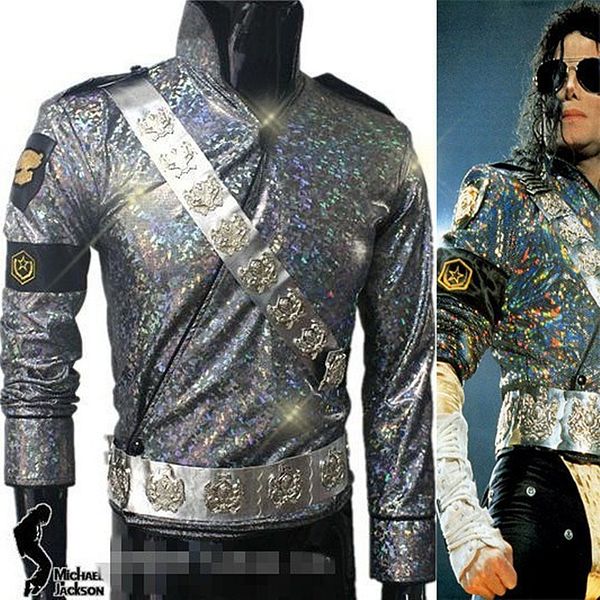 

mj michael jackson dangerous tour jam jacket & belts set - pro series for gift perfomance imitation halloween, Black;red